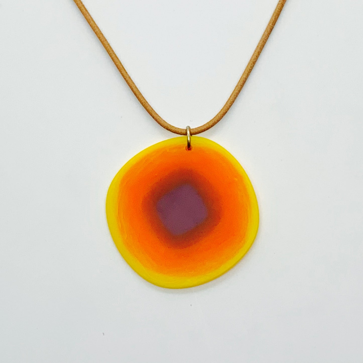 Handmade necklace - Sunflower Yellow / Orange / Purple